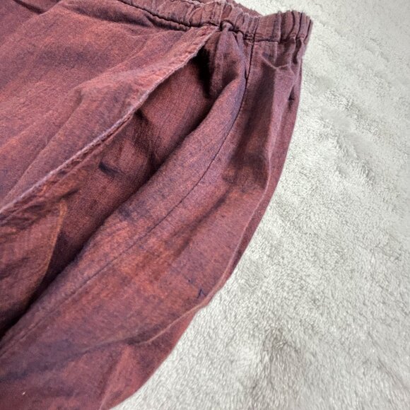 CP Shades Womens Purple Wide-Leg Crop Pants Small Pull-On Elastic Waist Pockets - Picture 11 of 11